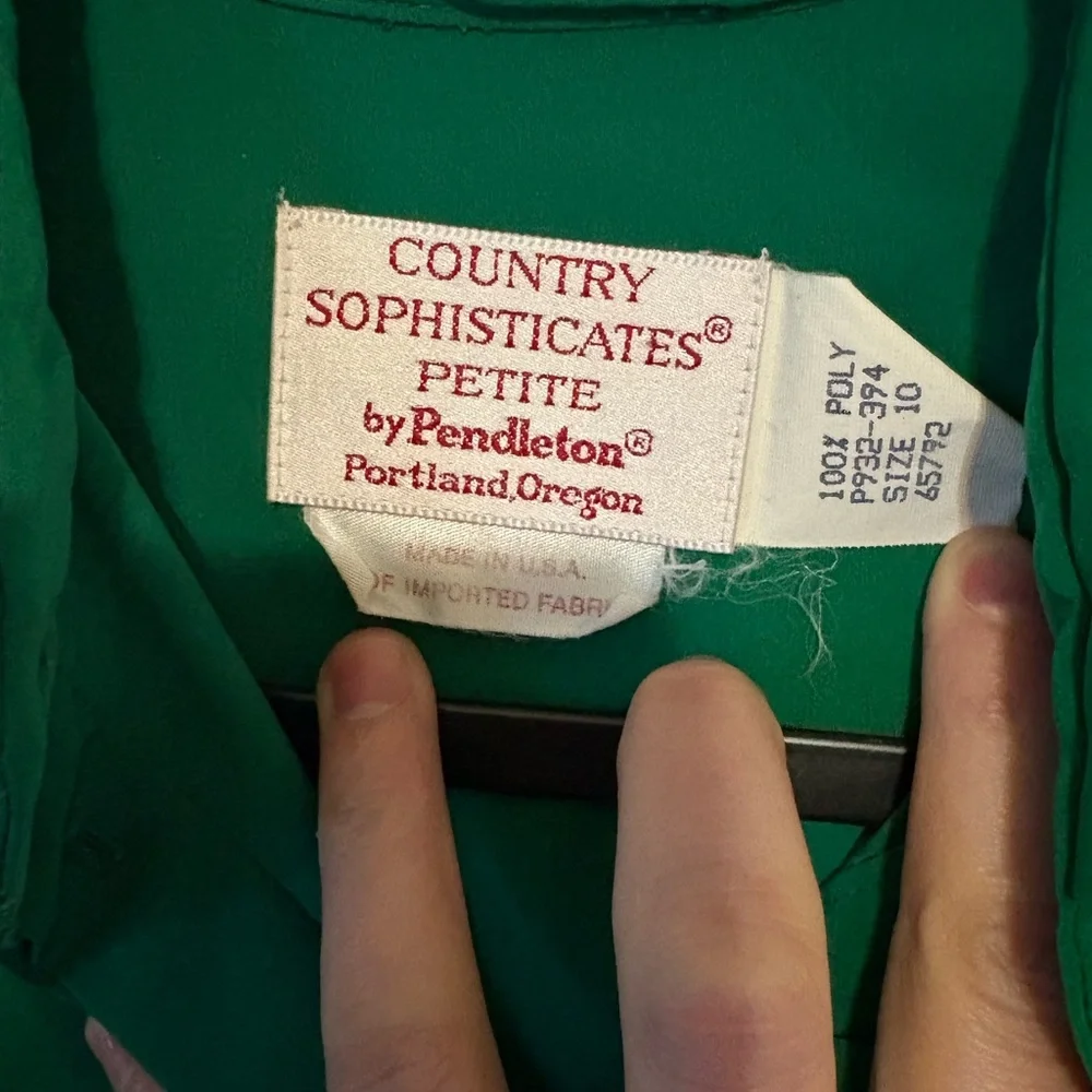 Pendleton Vibrant Green Blouse - Picture 6 of 6